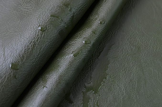 Wento Thick Half Yard Faux Leather Fabric Soft Skin Grain PU Leather