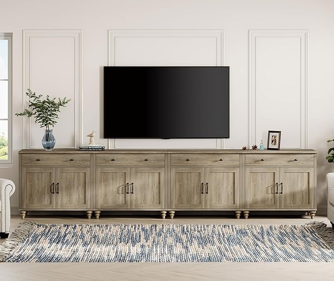 WAMPAT Farmhouse TV Stand for 85 inch TV