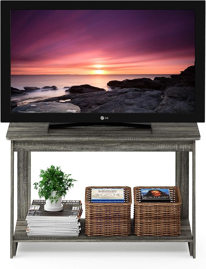 Furinno BEGINNING TV Stand, 2-Tier Rectangular Entertainment Center