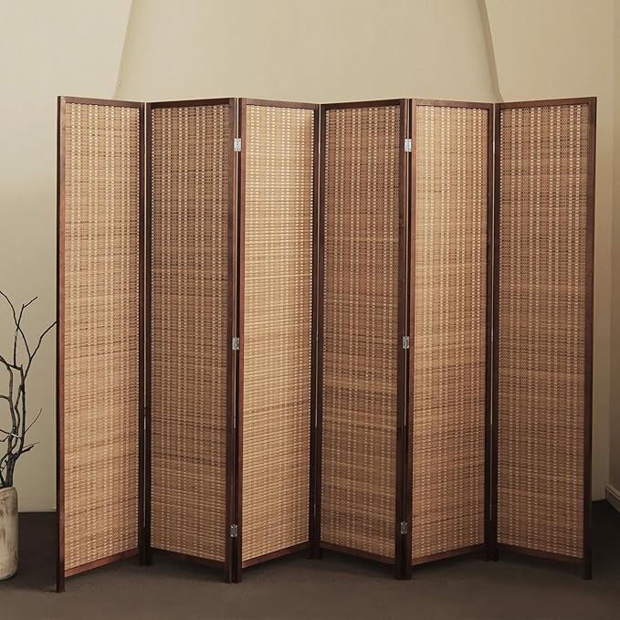 Furnnylane 6 Panel Bamboo Room Divider