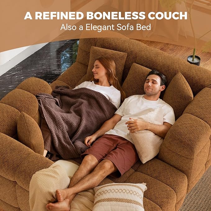 107" Boneless Couch with L