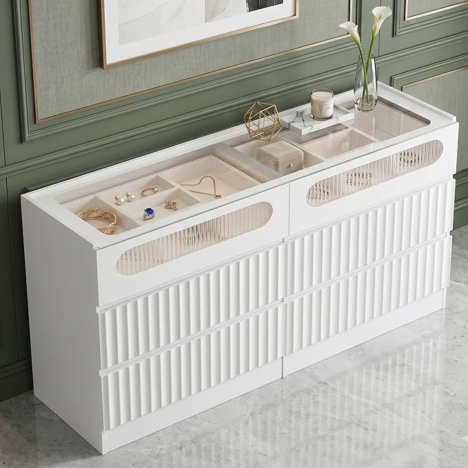 senlin Fluted 6 Drawer Dresser,