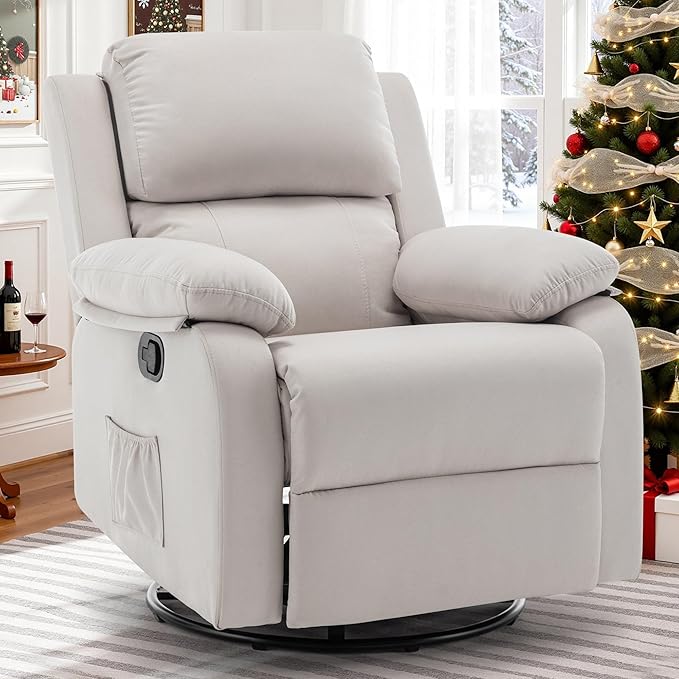Korser Recliner Chair, 360 Swivel Rocker Chair