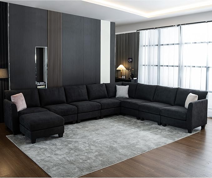 150.4" Large Sectional Couches for Living Room, 8 Seater L Shaped Modular