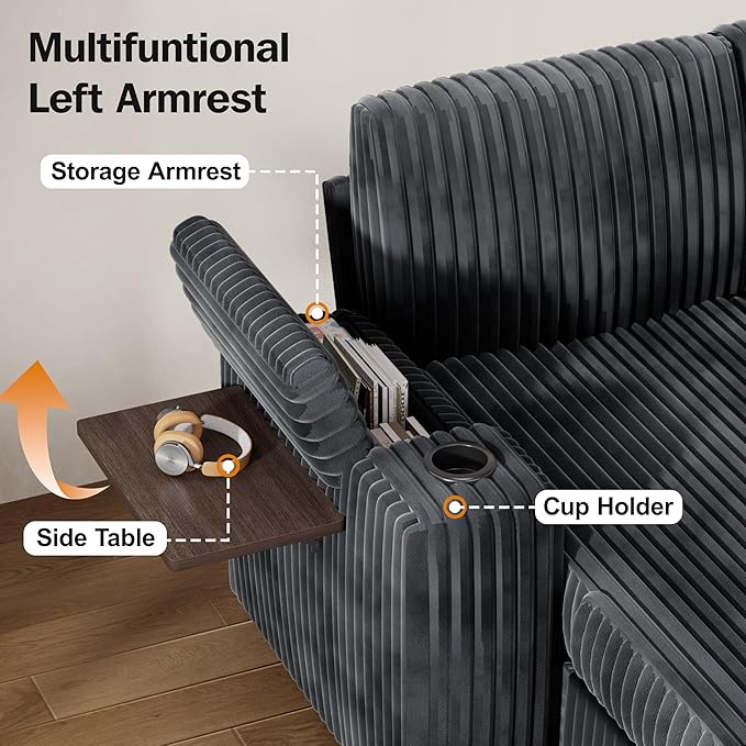 Vipbear 108" Modular Sectional Sleeper Sofa