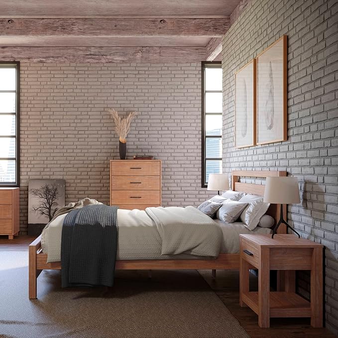 Grain Wood Furniture Loft Full Size Solid Wood Bed