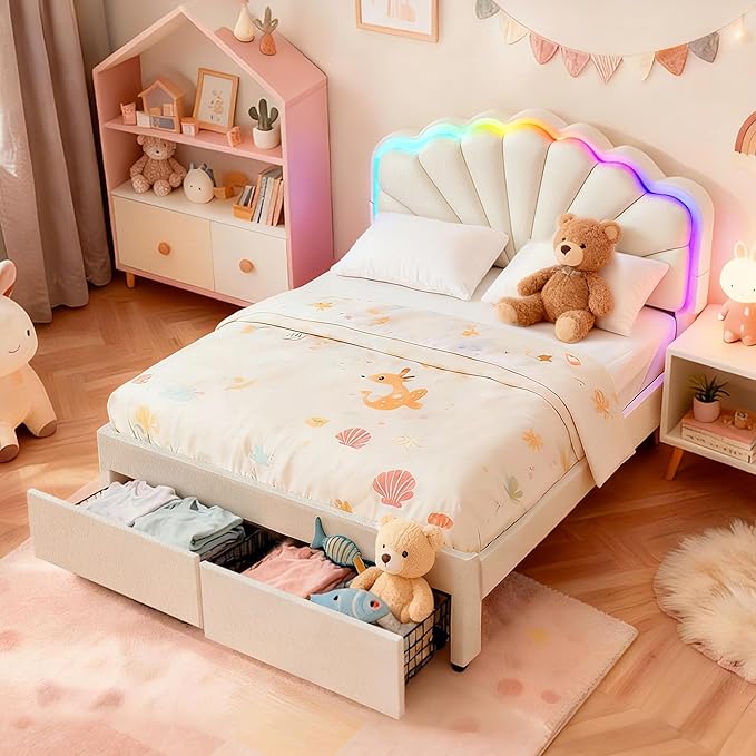White Upholstered Bed Children’s Bed