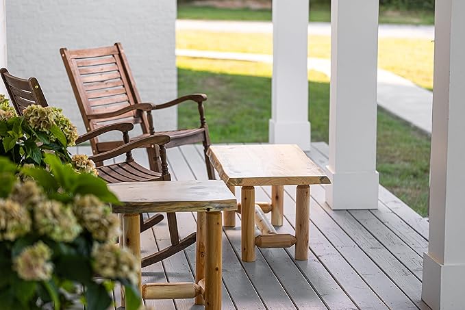 Log Pine and Cedar End Table
