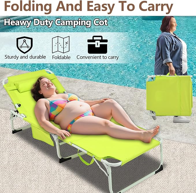 3-in-1 Heavy Duty Tanning Chair