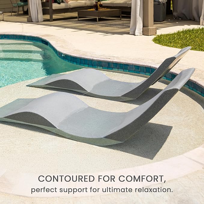 Aqua Outdoors - in-Pool Chaise Lounger - Inside Pool & Sun Shelf Lounge Chair -