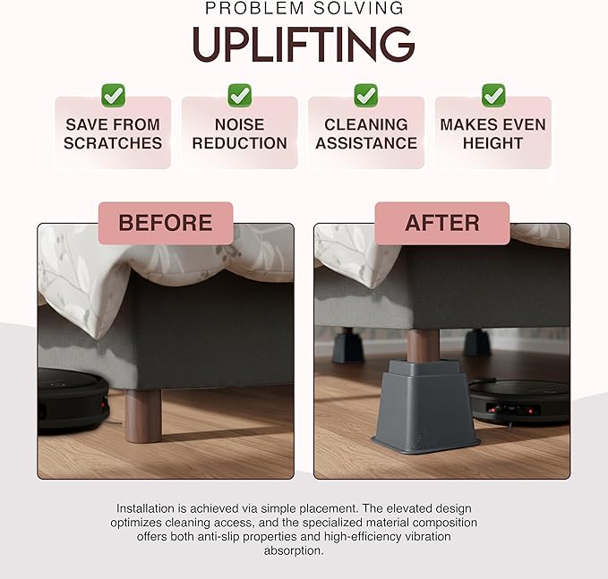 Utopia Bedding Bed Riser, 3 & 5 Inches Adjustable Furniture Risers