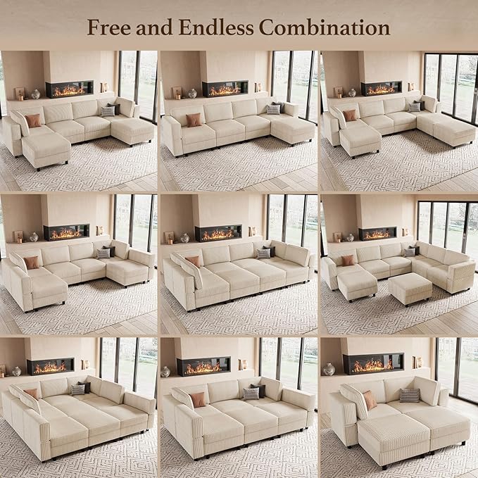 Belffin 88.6" Modular Sectional Sofa