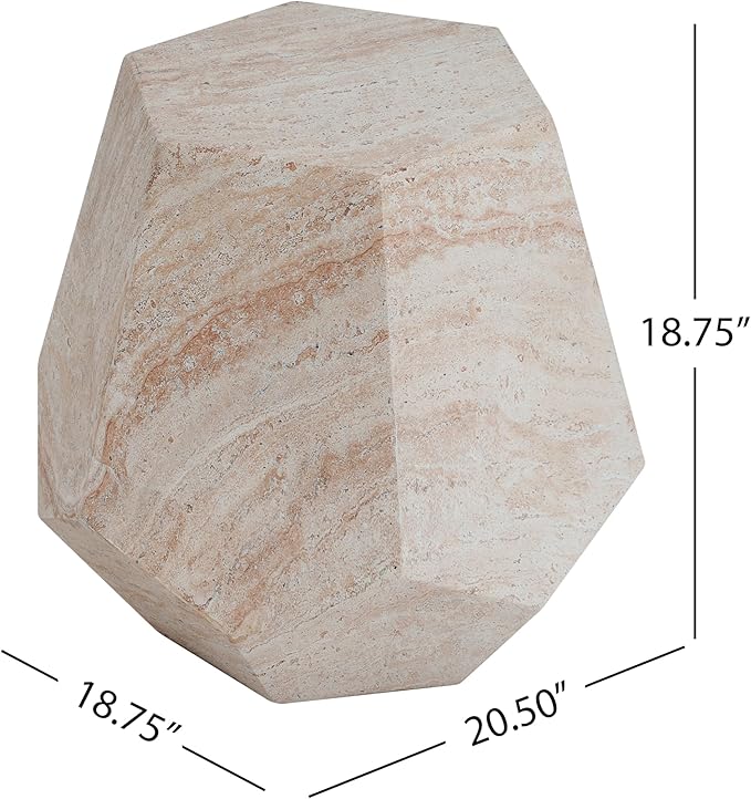 Christopher Knight Home Jayme 18.75" Indoor Outdoor Hexagonal Accent Side Table