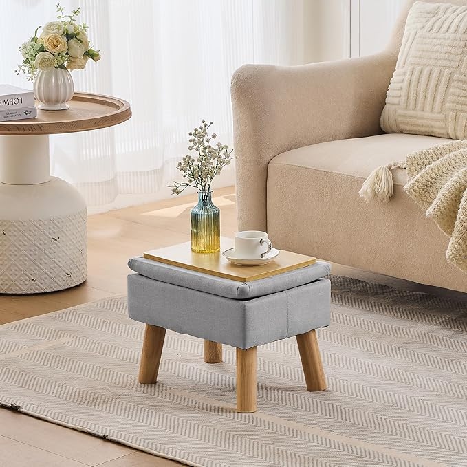 Storage Ottoman, Small Foot Stool Ottoman