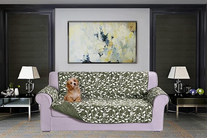 Elegant Comfort Quilted Furniture Protectors Solid and Printed Design