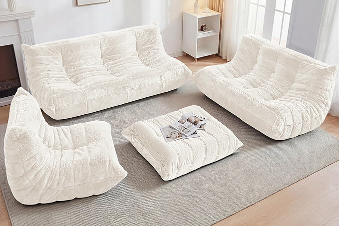 Bean Bag Pouf Ottoman, Foot Stool, Foot Rest