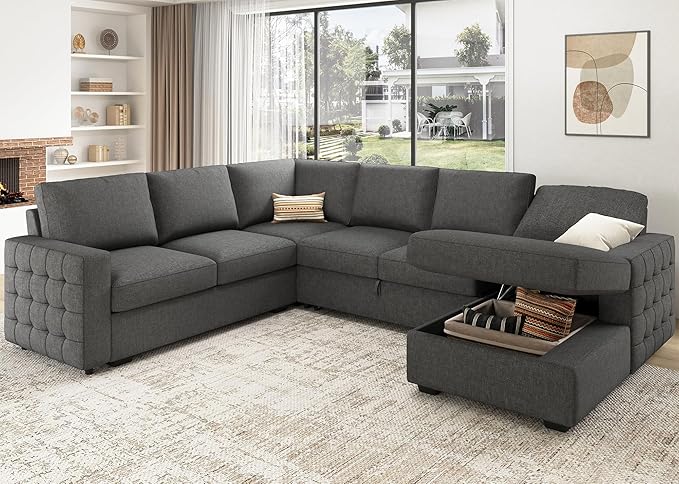 HONBAY Sectional Sleeper Sofa