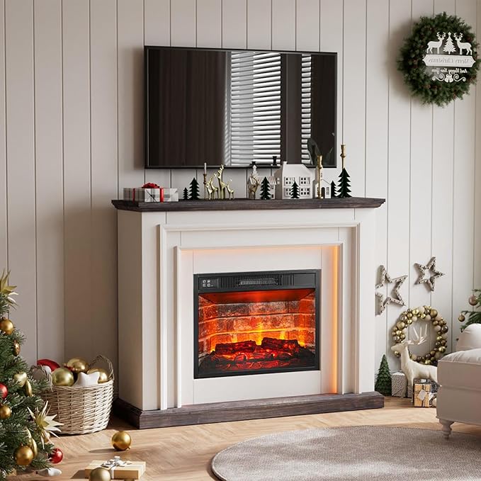 44" LED Lights Electric Fireplace