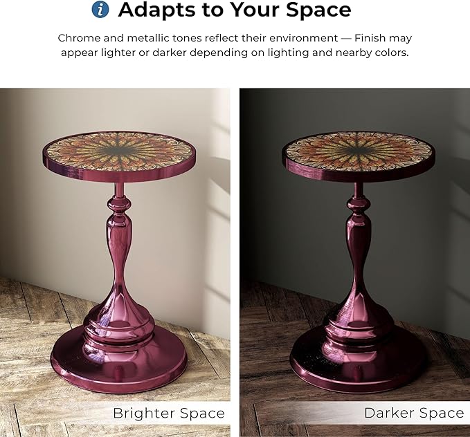 Homes: Inside + Out Halric Modern 24" Tall Round End Table