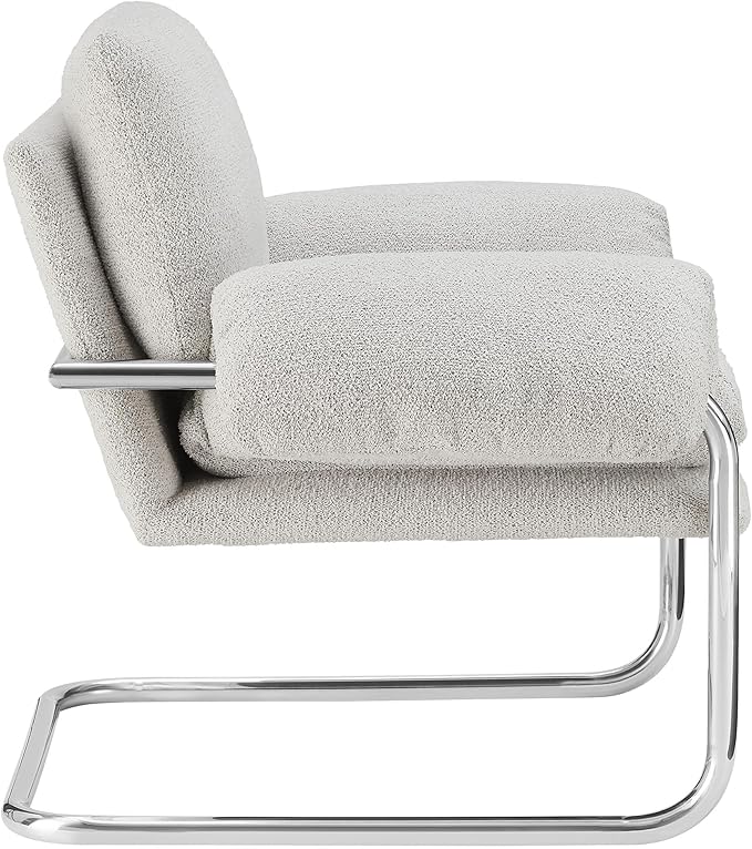 Modway Ansel Boucle Accent Chair in Newsprint