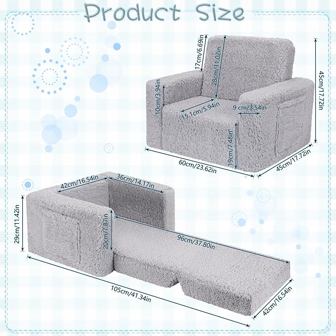 SLIGUY Toddler Couch & Chair