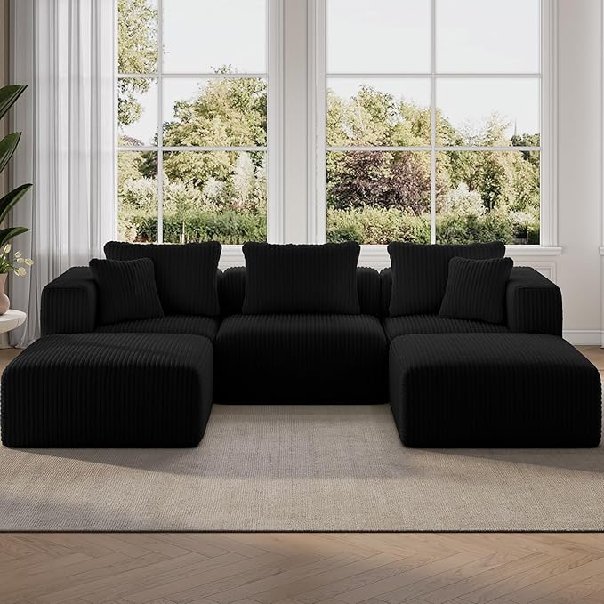 Novilla 106" Modular Sectional Sofa, Modern Cloud Sectional Couch