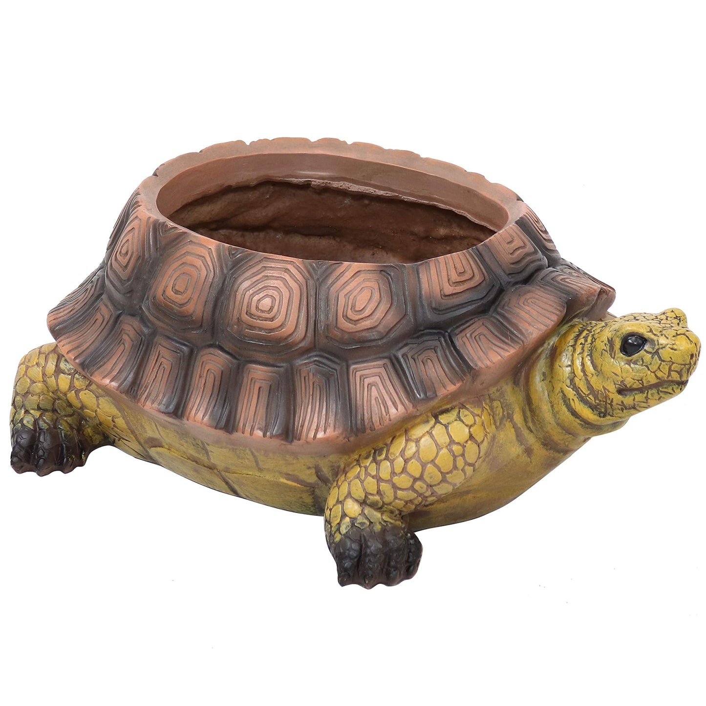 Sunnydaze Teddy the Turtle 11" Polyresin Garden Planter for Indoor or Outdoor Use