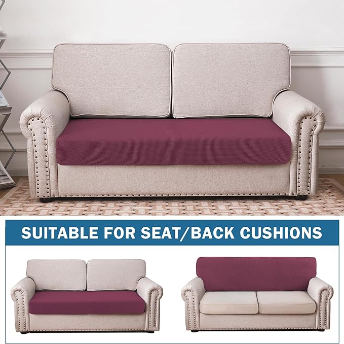 Water Repellent Couch Cushion Cover Loveseat Cover, Stretch Sectional Sofa Seat