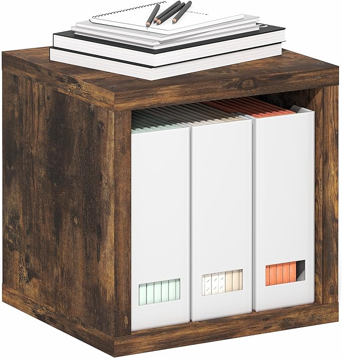 Furinno Cubicle Book Shelf, Stackable Bookshelf, Cube Storage Organizer Bookcase