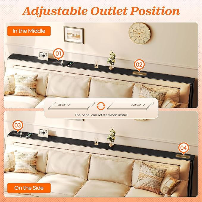 SUPERJARE 102.4 Inch Sofa Table