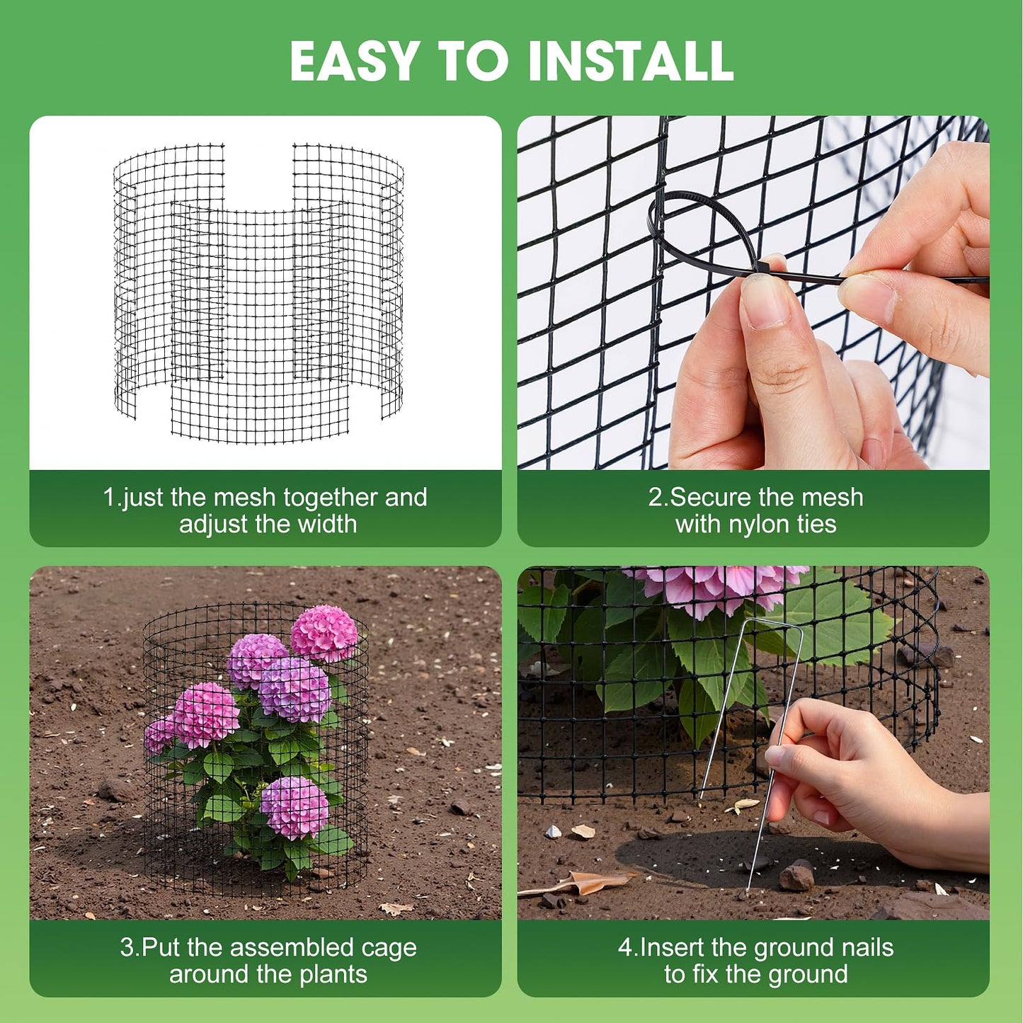 18PCS Plant Protection from Animals,12x12 Inch Metal Wire Plant Protectors,Plant Cages to Keep Animals Out,Sturdy Bunny Barricades Chicken Wire Cloche Plant Protectors for Shrubs Flowers Vegetables