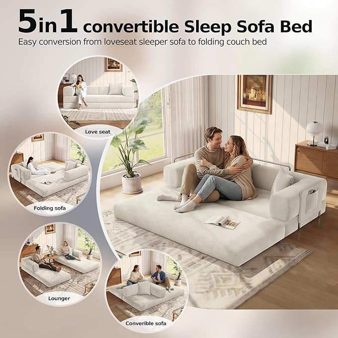 MoonSpeak 78.8''Sleeper Couch Bed