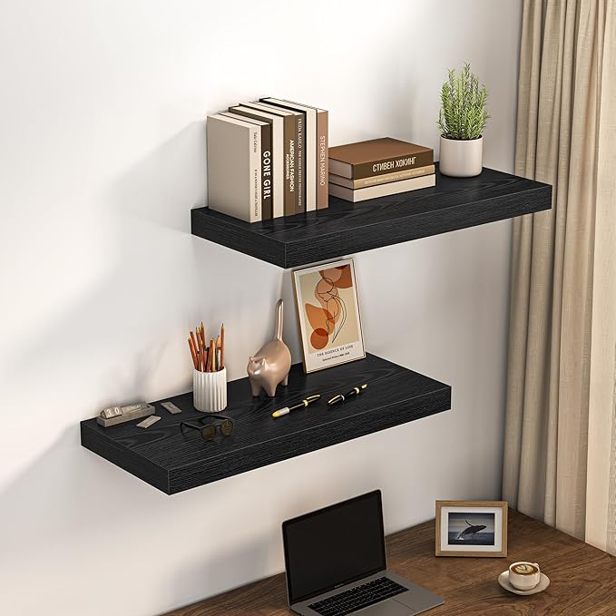 Dreamland 32" Floating Shelves for Wall, Wall-Mounted Shelves for Bedroom