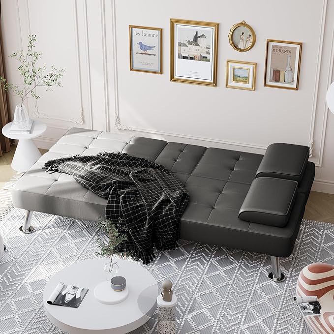 Shahoo Convertible Folding Futon Sofa Bed Sleeper Couch