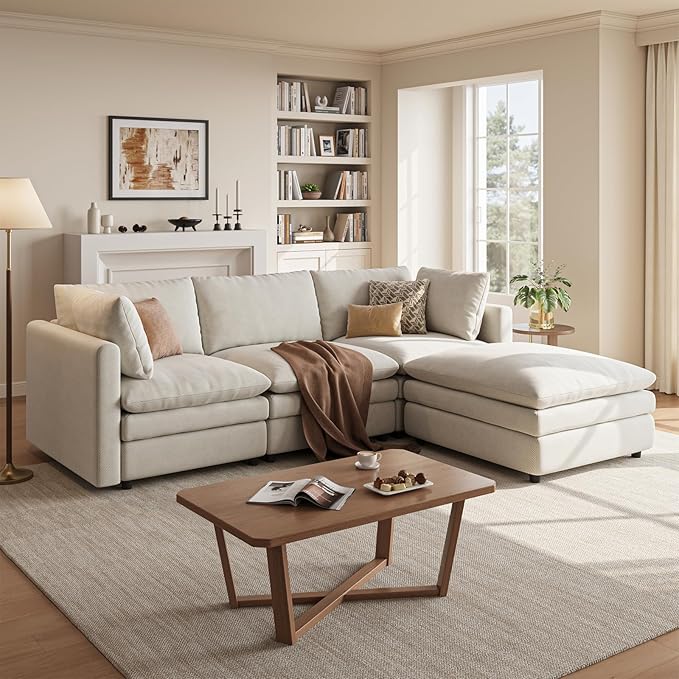 97" Modular Sectional Sofa, L Shaped Cloud Couches