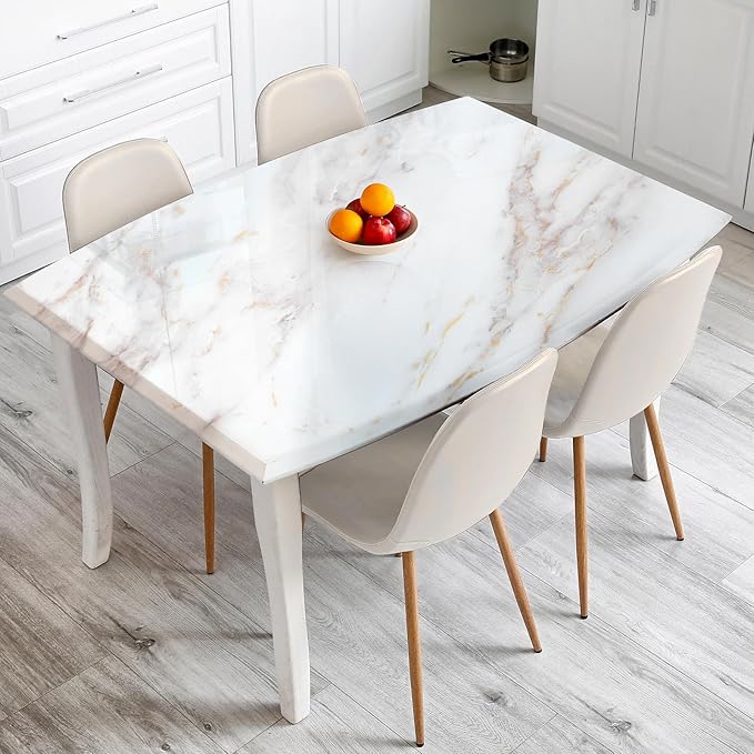 rabbitgoo Glossy Marble Contact Paper Peel and Stick Wallpaper 17.5" X 118.1"