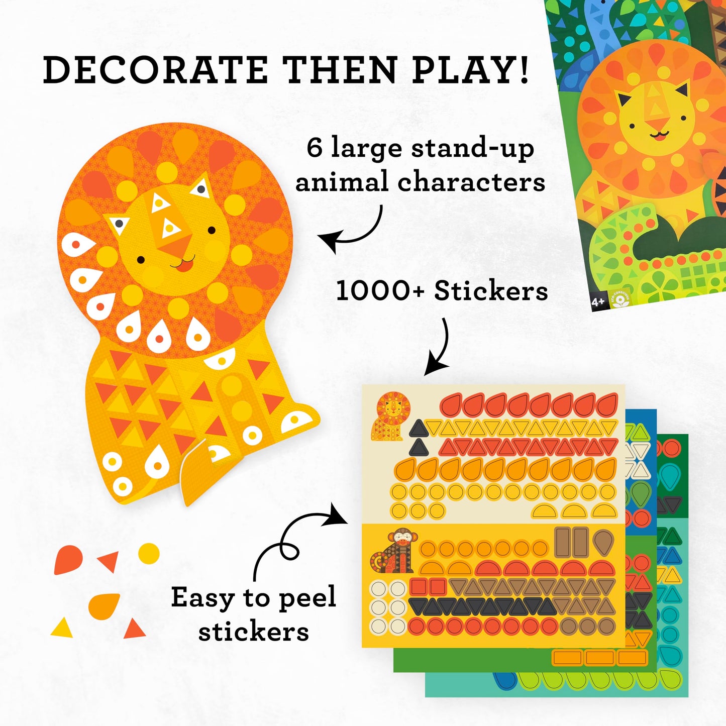 Petit Collage Mosaic Sticker Activity: Animal Friends