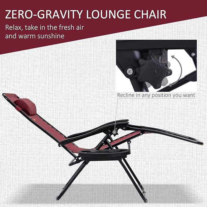 Outsunny Zero Gravity Chair Set