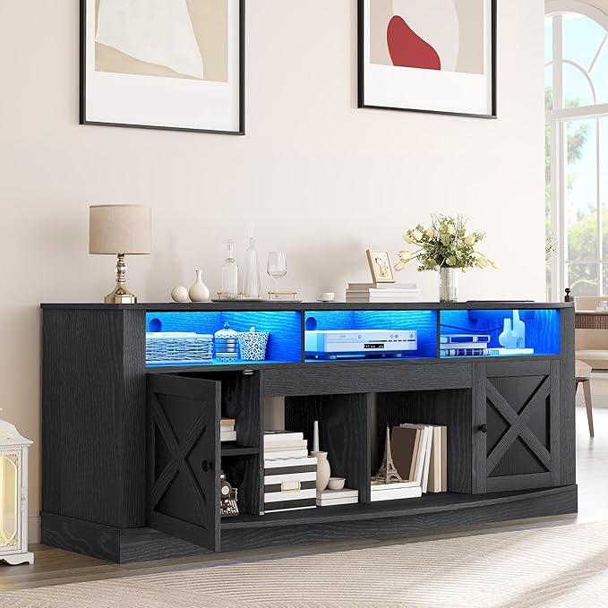 YITAHOME TV Stand for 75/80 Inch TV, Media Furniture TV Table