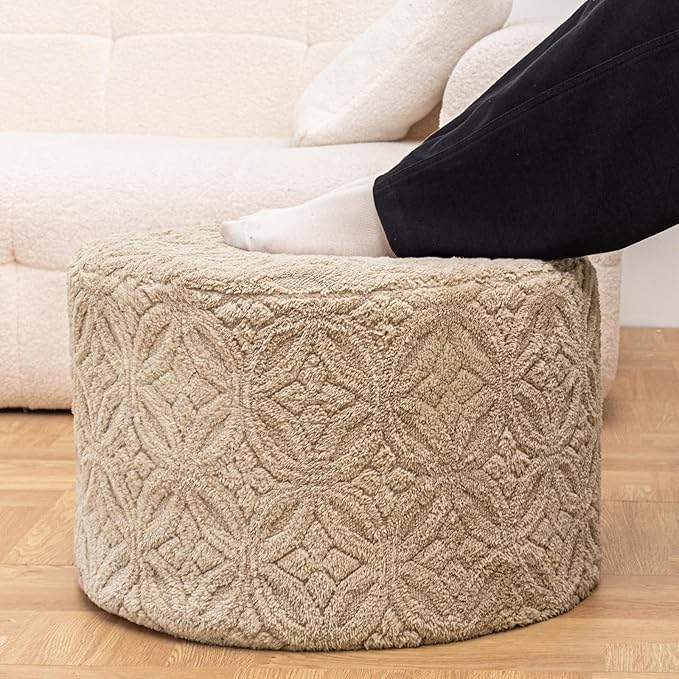 Plush Multi-Functional Ottoman Pouf – Ergonomic Ottoman Foot Rest