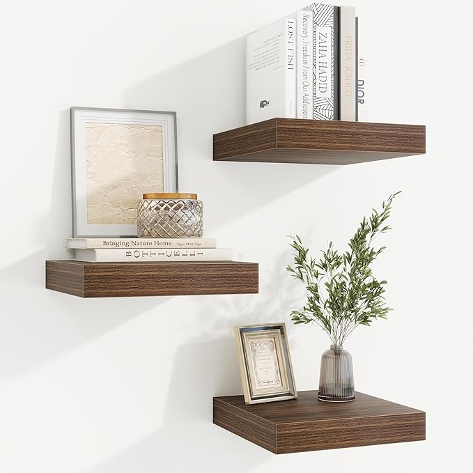 fuqing Floating Shelves for Wall, Wall Mounted Wood Floating Shelf