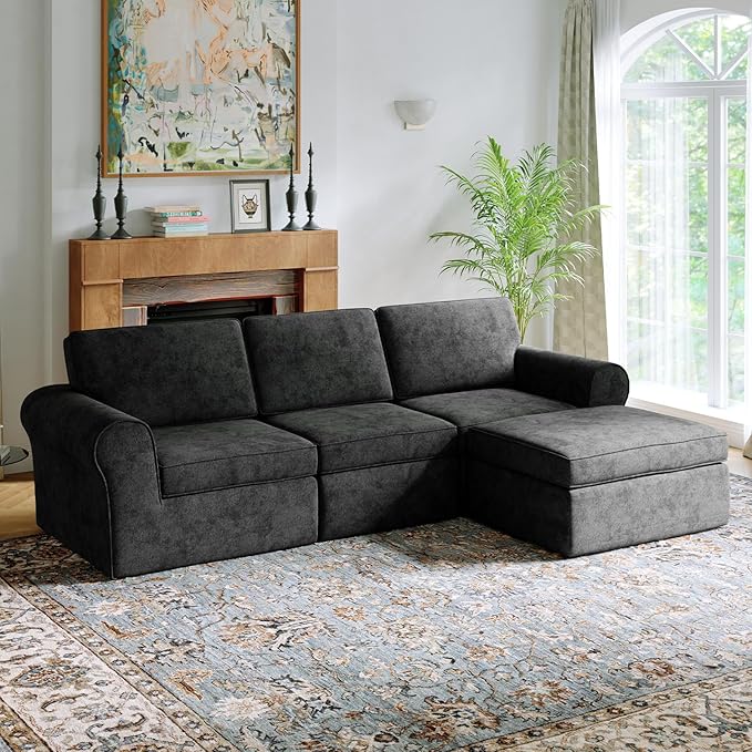Novilla 108" Modular Sectional Sofa, Modular Sectional Couches