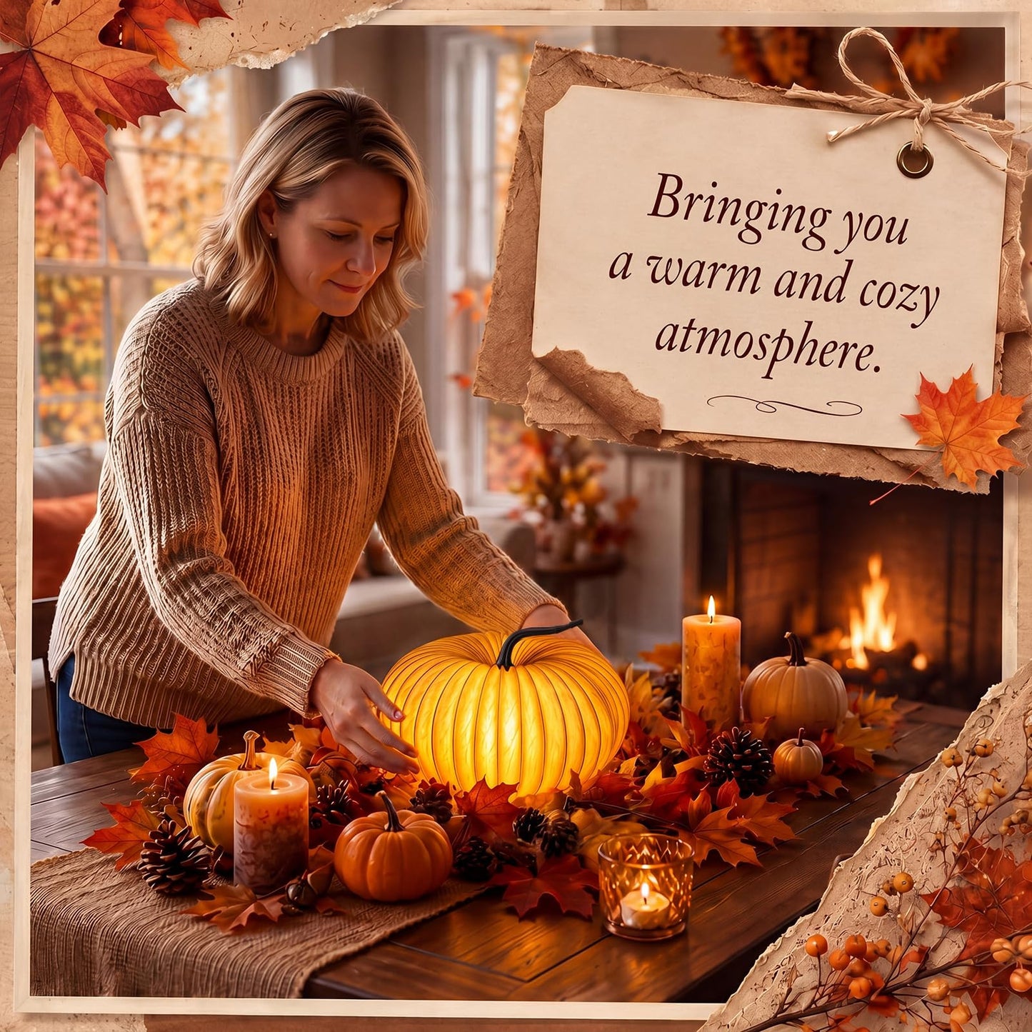 Gerrii 3 Sets Pumpkin Lantern Kit DIY Plastic Pumpkin Hanging Lanterns with String Lights and Artificial Stems Light up Craft Kit for Fall Home Decor Halloween Party Supplies