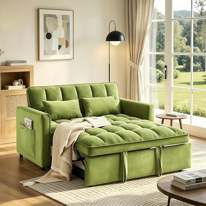 3 in 1 Convertible Sofa Bed, Loveseat Sleeper Sofa