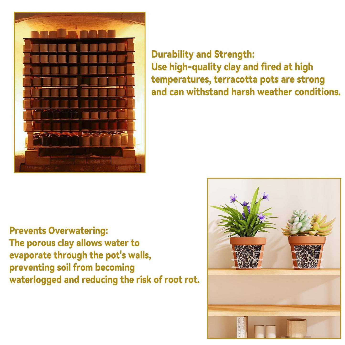 ESMISMO 72 Pack Terracotta Pots 2.5 Inch, Clay Planters with Drain Hole for Succulents, Cacti, Herbs, Mini Flower Pots for Indoor Plants, Rustic Home Decor