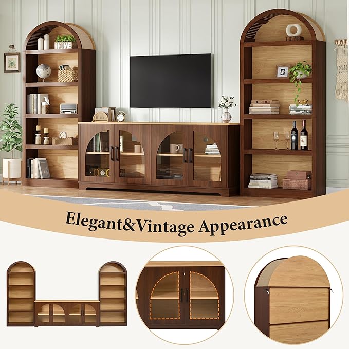 Merax Vintage Farmhouse TV Stand Set