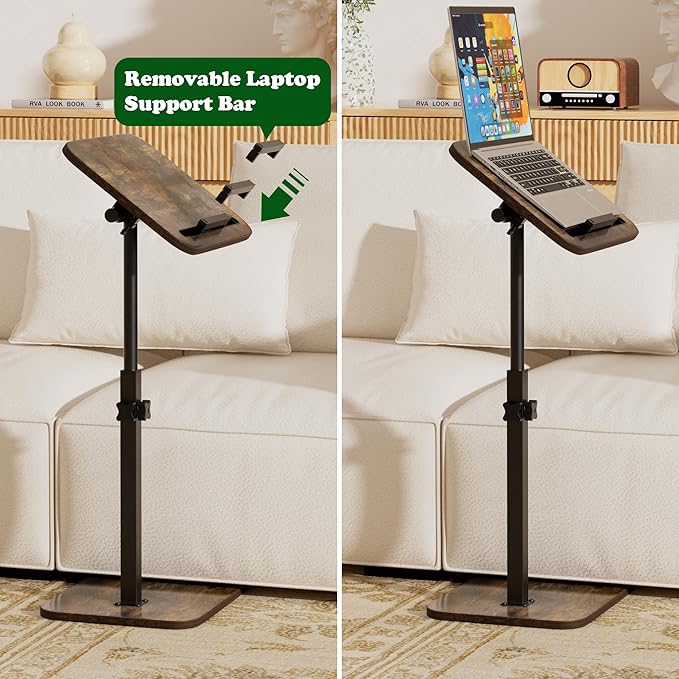 360° Swivel Sofa Side Table for Couch