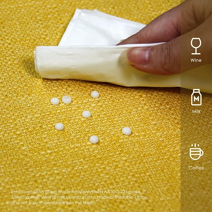 BALCONY & FALCON Rectangle Tablecloth Washable Wrinkle Resistant and Water