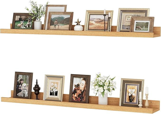 Floating Shelves for Wall, 36 inch Wood Floating Shelves Set of 2, Picture