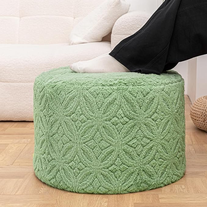 Plush Multi-Functional Ottoman Pouf – Ergonomic Ottoman Foot Rest